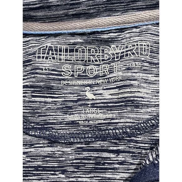 TailorByrd Sport Quarter Zip Mens Sz Large Long Sleeve Athletic Blue MSRP $90 - Picture 6 of 11